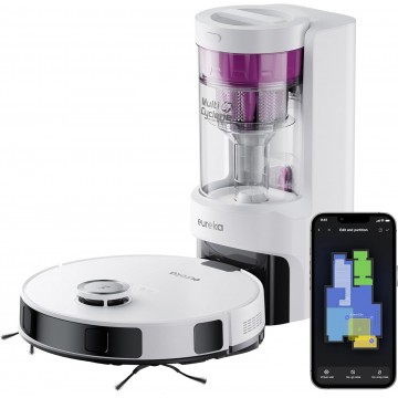 Eureka E10s Robot Vacuum Cleaner with Bagless Self-Emptying Dock, 4000Pa Floor Mopping Robot