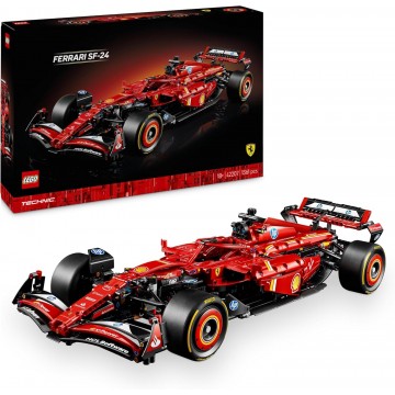 LEGO Technic F1 Ferrari SF-24 - Modelo de coche de carreras coleccionable a escala 1:8 - Incluye motor V6 y caja de cambios