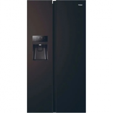 Frigorífico americano - HAIER - SBS 90 Serie 3 HSR3918EIPB - Clase E - 515 L - 180 x 90 x 65,9 cm - Negro
