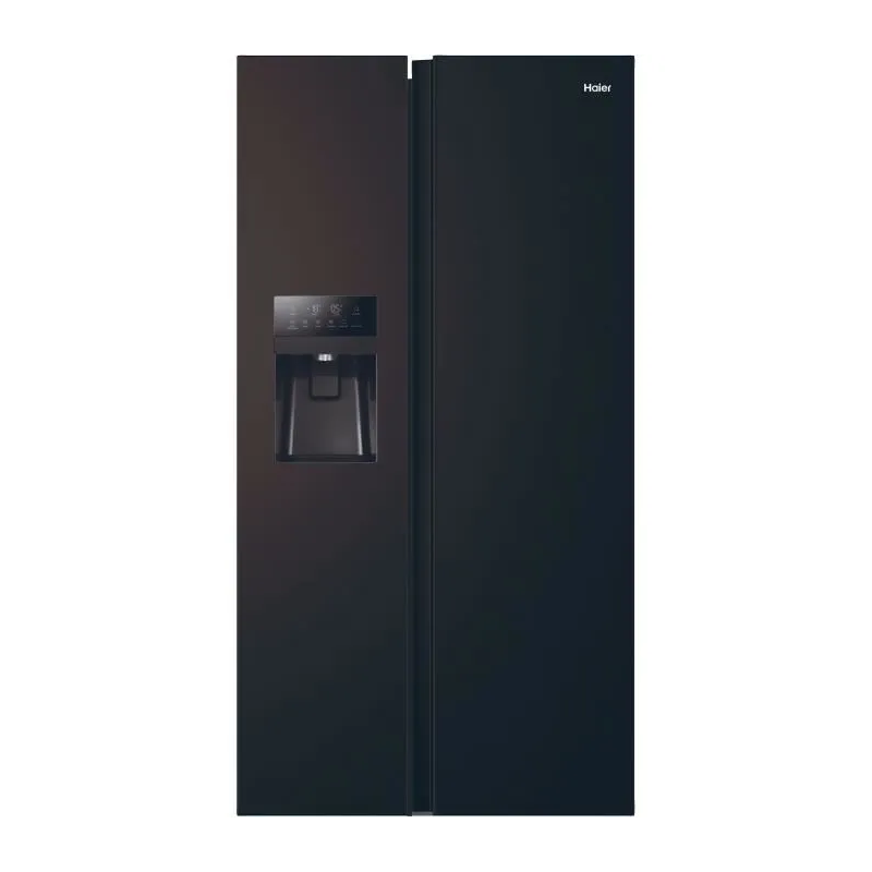 American refrigerator - HAIER - SBS 90 Series 3 HSR3918EIPB - Class E - 515 L - 180 x 90 x 65.9 cm - Black