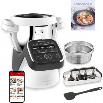 Robô de Cozinha Multifuncional Moulinex Companion XL, 4,5 L, 14 Modos de Operação, 1550 W, Receitas Ilimitadas, Silencioso