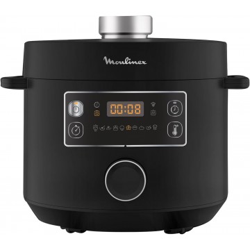 Moulinex Epic Turbo Cuisine CE7548 Electric Pressure Cooker 1090 W 10 automatic programs steamer basket, Metal, Black