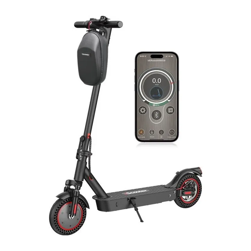 Patinete eléctrico con bolsa i9Max-iScooter-Neumáticos 10''-500W-10Ah-Autonomía 30-40km-Plegable