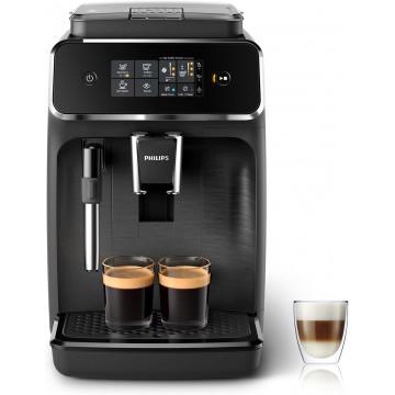 Philips Series 2200 Automatic Espresso Machine - 2 Beverages, Touchscreen, Matte Black (EP2220/10)